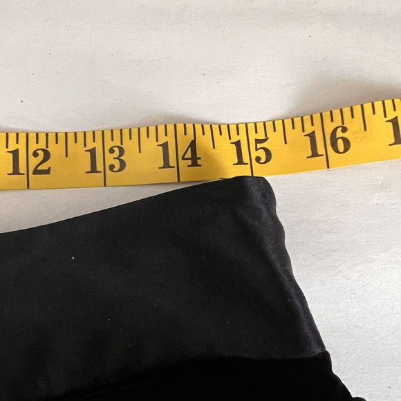 INC International Concepts Pencil Skirt Womens 4 Black Ruched Velvet Formal - Picture 8 of 14